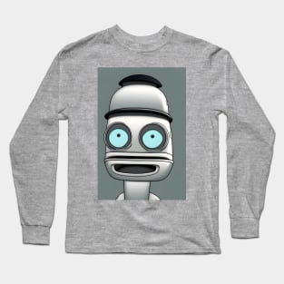 Smiling cute robot Long Sleeve T-Shirt